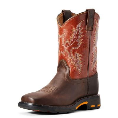 Ariat WorkHog - Western Laarzen DonkerBruin / Koper Kinderen - 13539-750